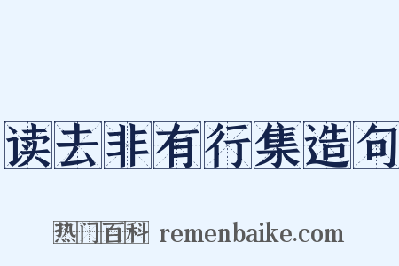 读去非有行集造句是什么意思的图片